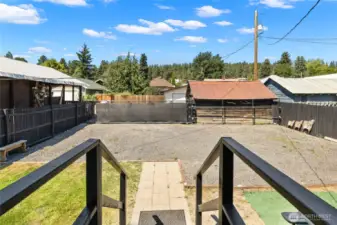 View of back yard from back porch