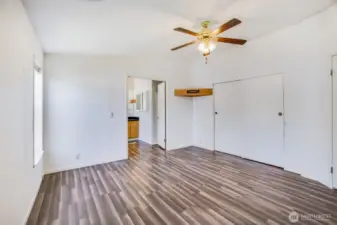 Newer flooring is found throughout the home.