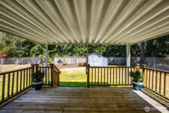 It's a great spot to unwind. Your fenced yard is just steps away.