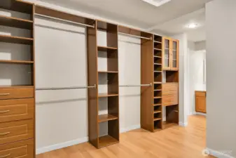 Massive walk in closet in Primary Bedroom.