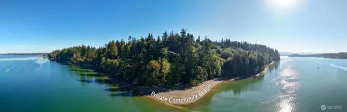 Fun angle of the private community beach!