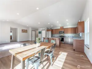 sliding door to backyard