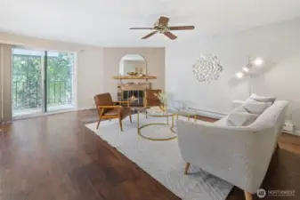 Living Room with Fireplace