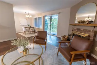 Living Room with Fireplace