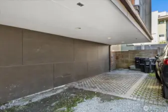 Designated covered parking