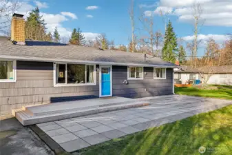 Paver patio and new front deck