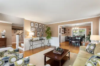 Each room downstairs flows into the next room