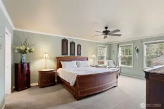 Ceiling fan in Primary