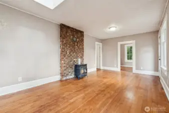 Living Room, Original hardwood floors