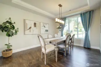 Spacious formal dining room right off the kitchen.
