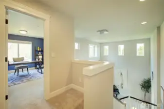 Clearstory windows add to natural light.