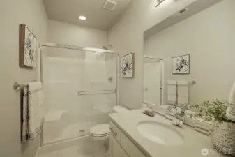 Lower level bath.