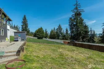spacious back yard