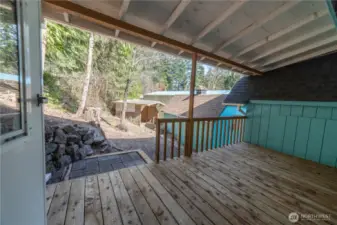 Covered deck off the living room