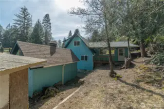 back yard view looking towards house