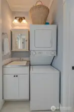 The back bathroom has direct access to the back porch for quick access after a day on the sandy beach.