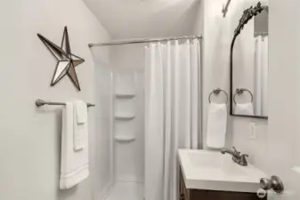 Cottage bathroom.