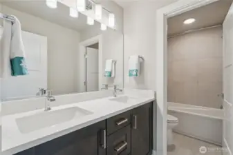 Upper level bathroom