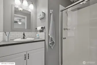 Updated primary bath.