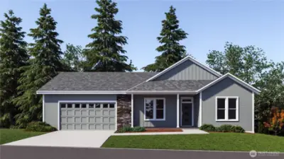 Rendering of finished home.
