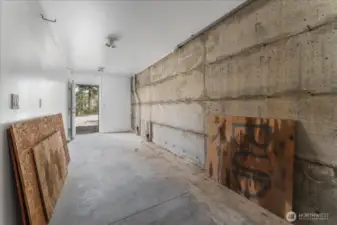 Downstairs.