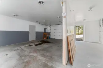 Garage and storage area.