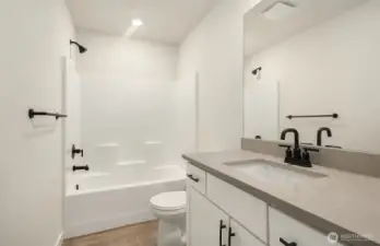 Guest bth-not actual home. Model to demonstrate similar floor plans & features.