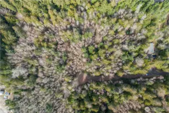 Sky Shot showing FoxDen going right from center Driveway Round