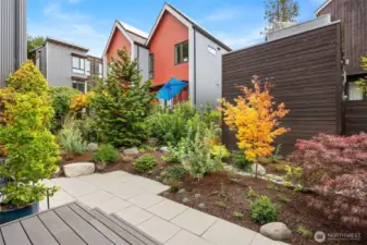 Updated drainage systems and carefully chosen plantings, including Japanese Maples, and an assortment of native PNW plants. Specimen lists and maps available.