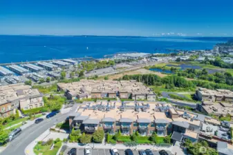 Back side of 50 Pine Street and parking.