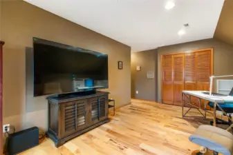 Another angle of #2 bedroom upstairs currently used as a tv room.