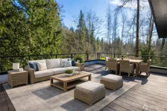 Rooftop deck virtually staged