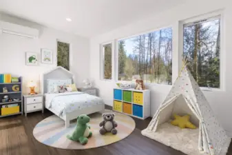 Bedroom virtually staged