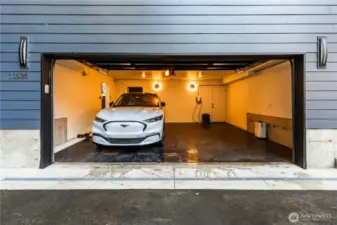 Garage with EV charger