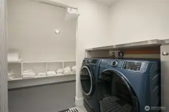 Upstairs laundry center