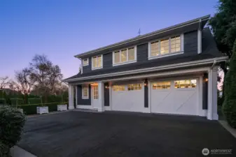 Detached garage with living quarters above