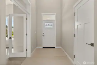 Looking back at entry door