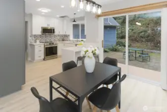 Dining room with eat in kitchen