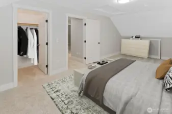 Upstairs bedroom. *Virtually staged*