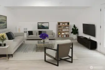 ADU living room. *Virtually staged*