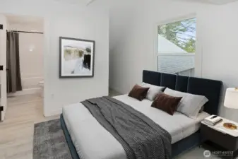 ADU bedroom. *Virtually staged*
