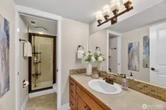 Lower level 3/4 bath