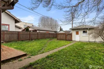 Fully fenced yard