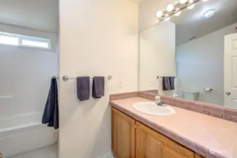 Guest bathroom is LARGE!