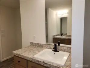 Dual sinks in primary bath - notice other sink in mirror