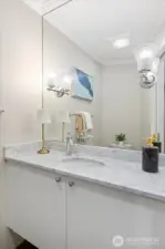 one of two half baths on this main level.