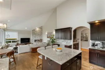 Updated kitchen with granite counters