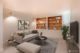 This space can function as Family / Media room. Virtually Staged