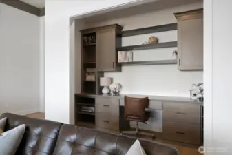 Built in work area.
