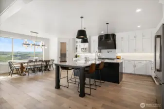 Large kitchen island for entertaining!